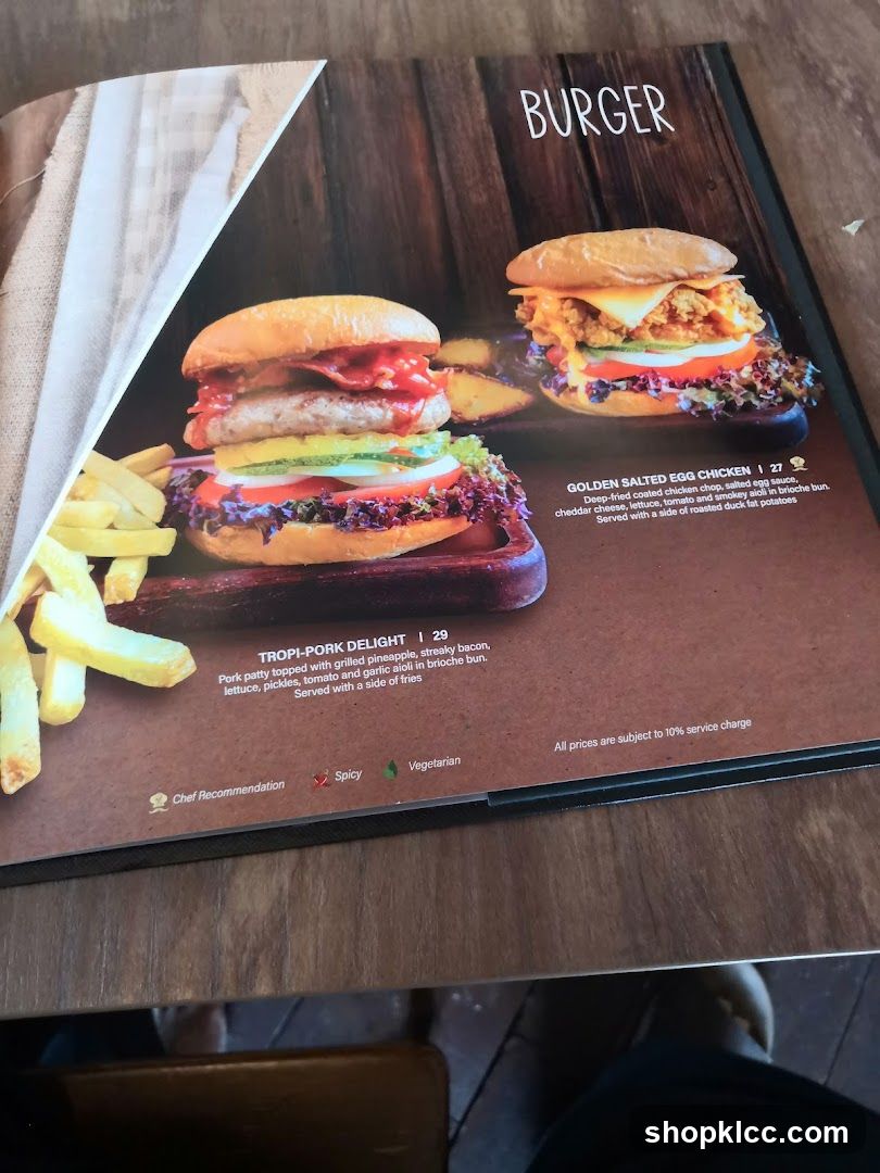 Burger Menu Page
