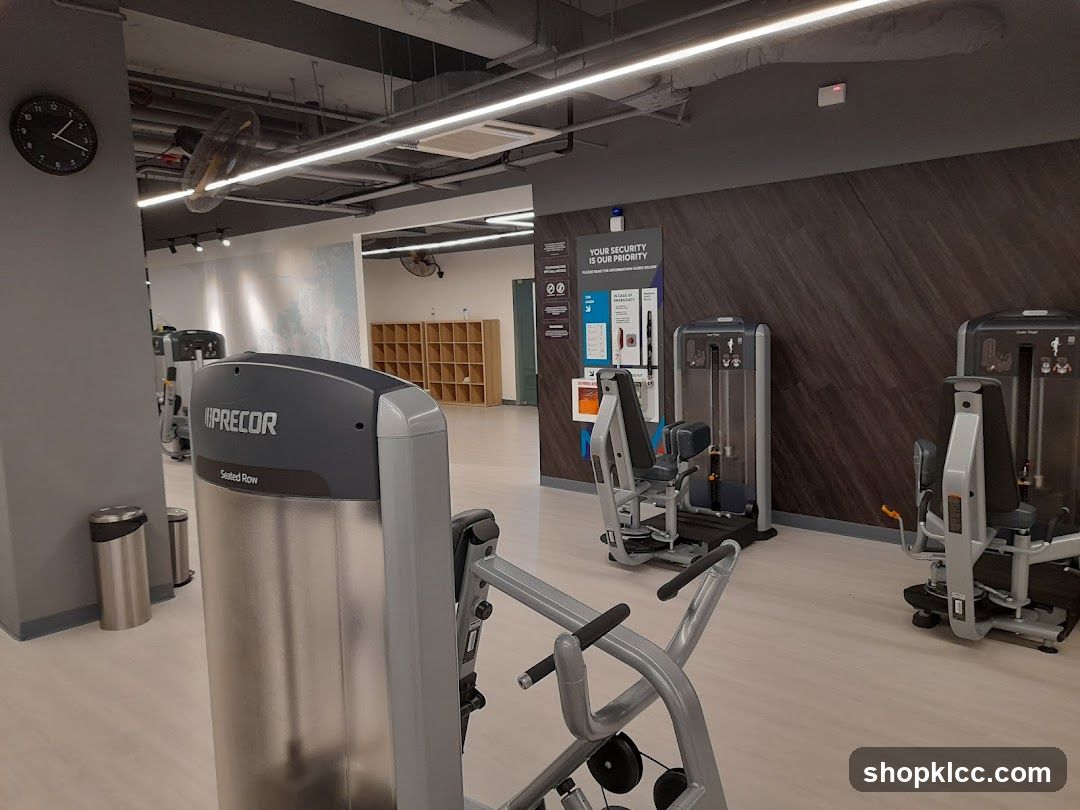 Gym Interior with Equipment