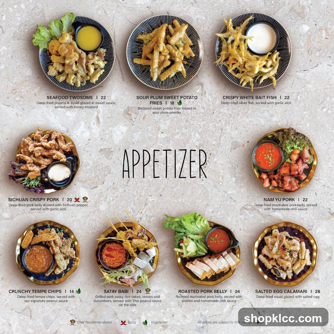 Appetizer Menu Display