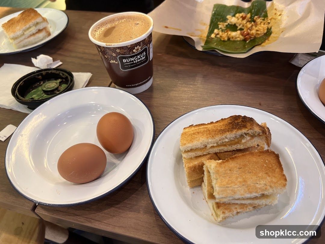 Breakfast Spread with Bun Chai and Toast