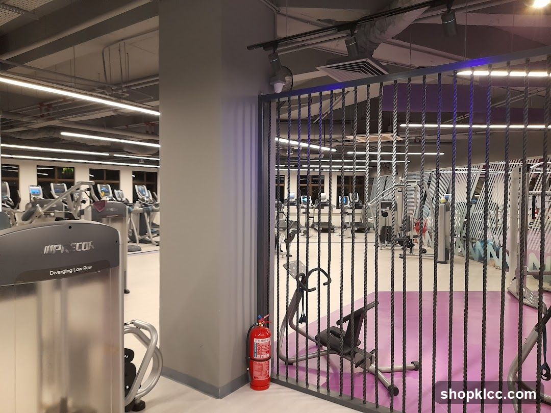 Gym Interior View Through Bars