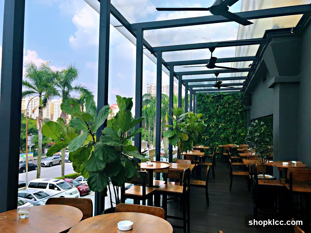 Indoor Cafe with Greenery View