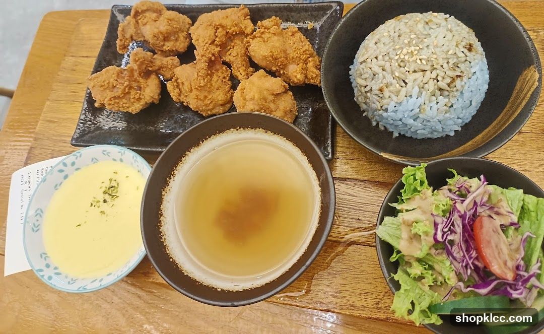 Japanese-style meal spread