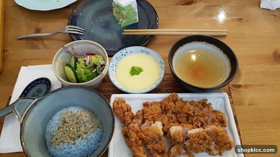 Japanese-style meal spread
