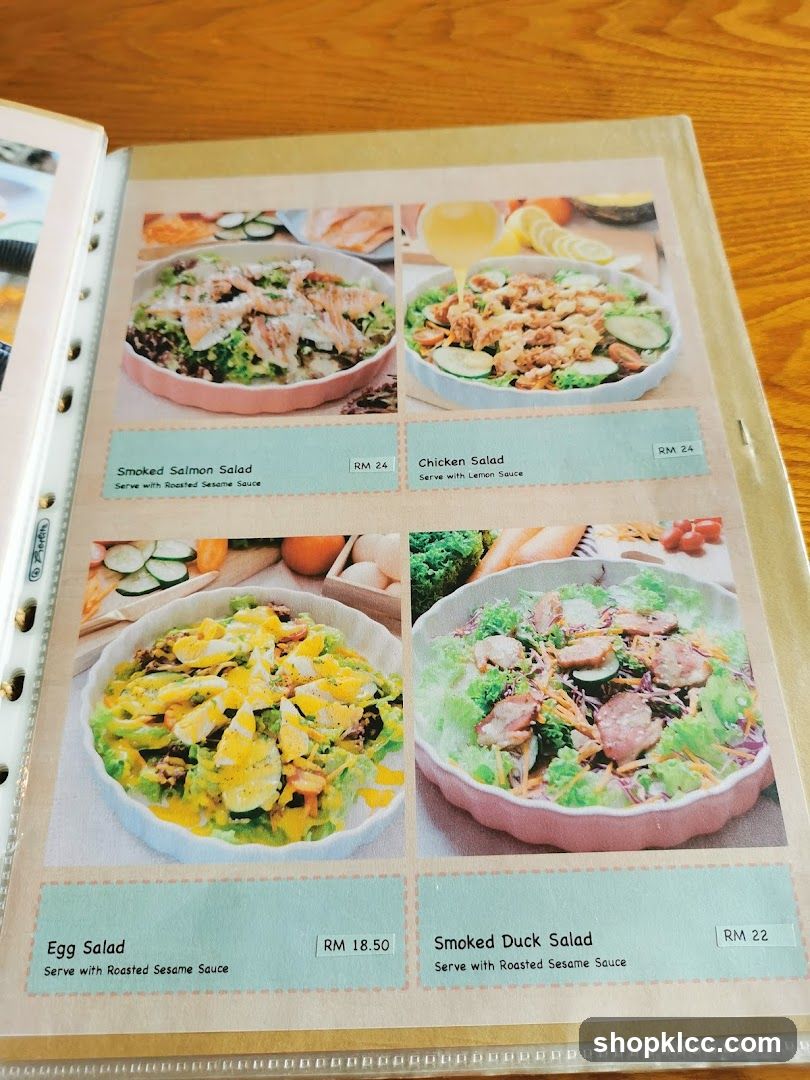 Salad Menu Page