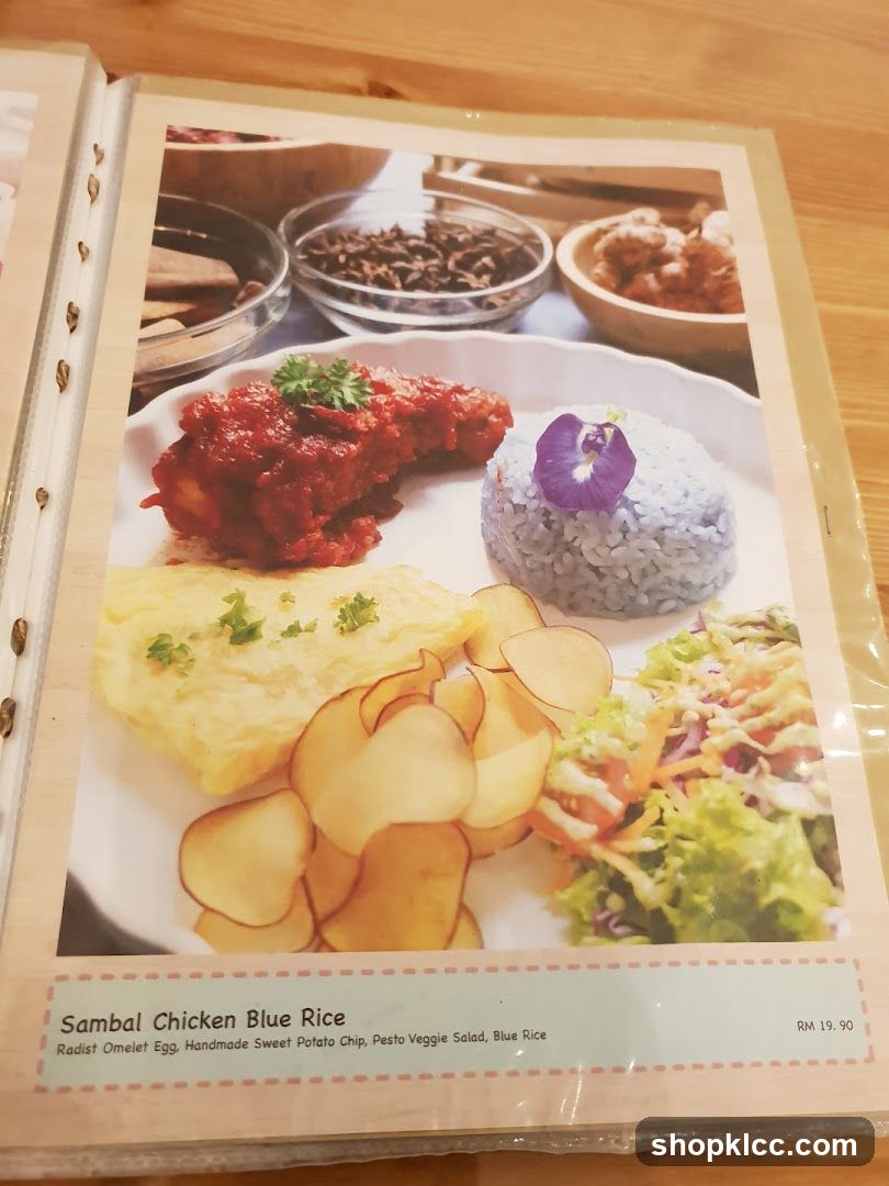 Sambal Chicken Blue Rice Menu Page