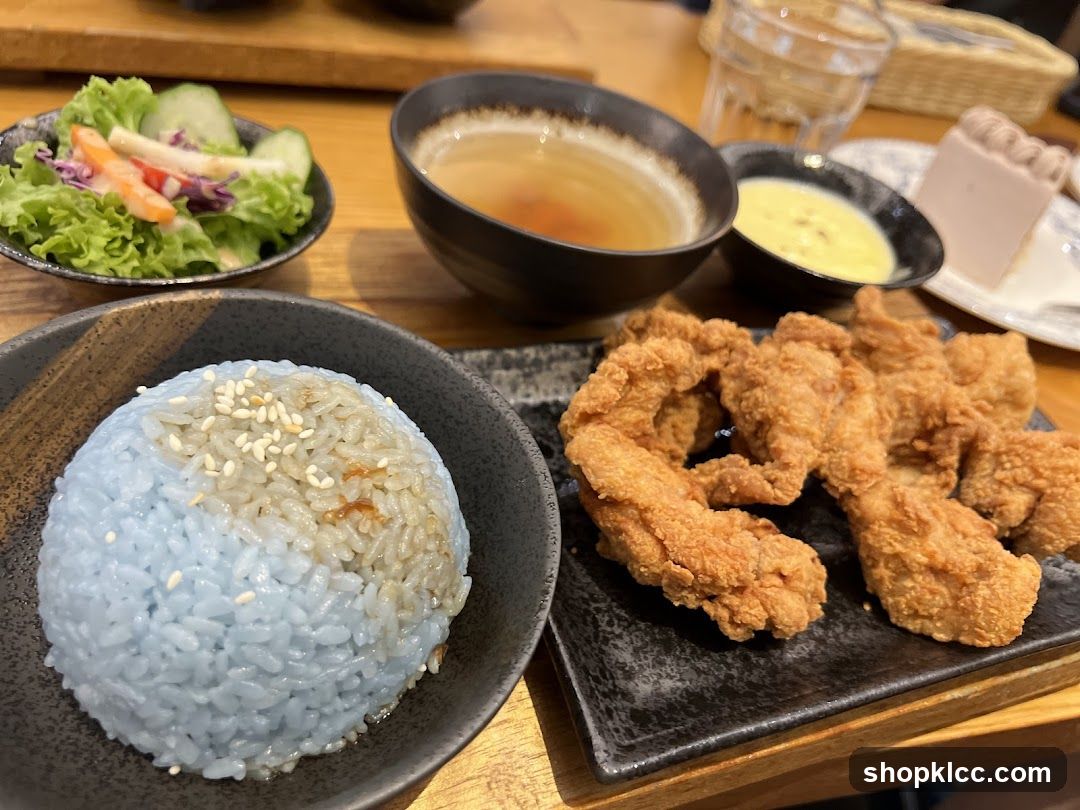 Fried Chicken and Rice Meal