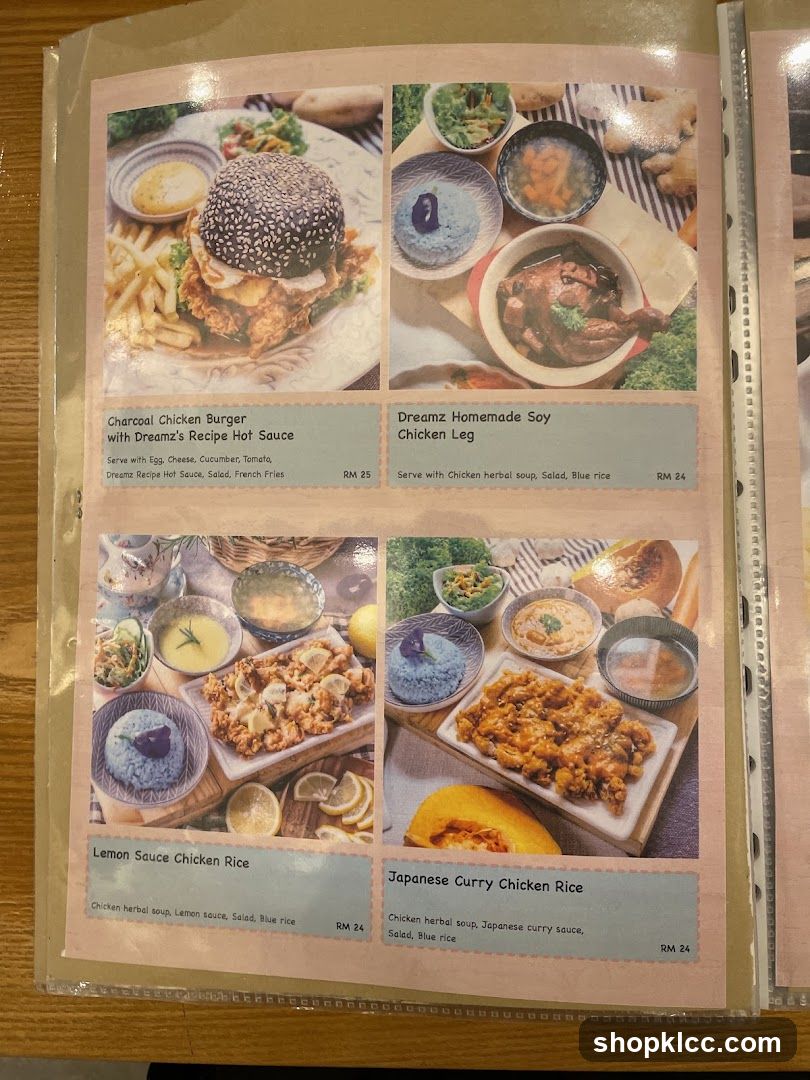 Dreamz Recipe Hot Sauce Menu Page