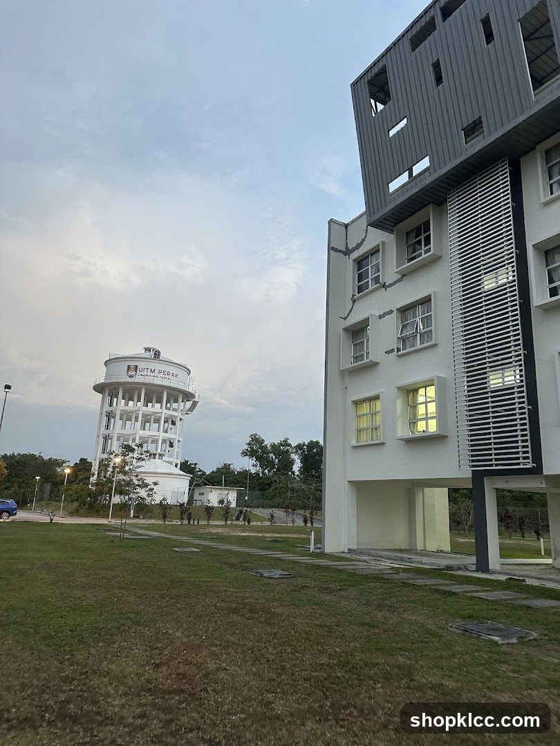 Campus Buildings and Water Tower