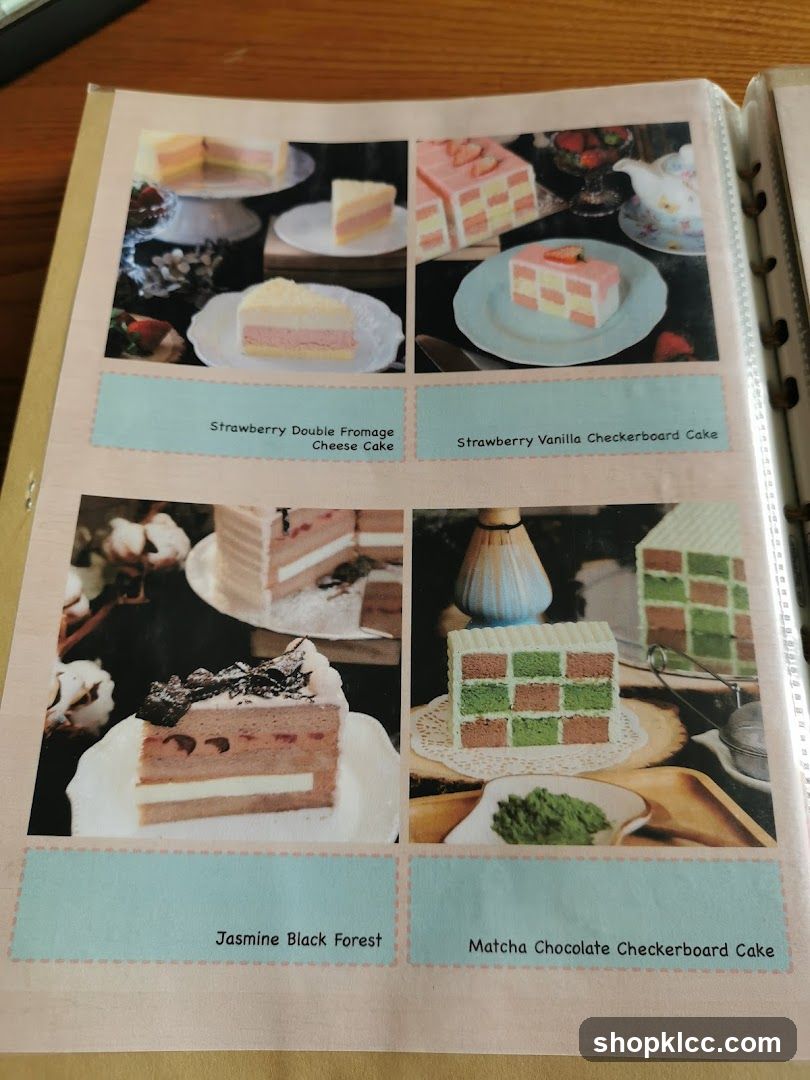 Cake Menu Page