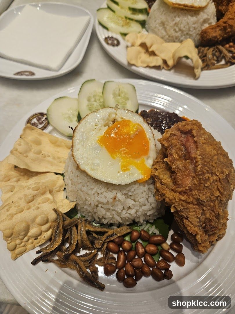 Nasi Lemak with Fried Chicken