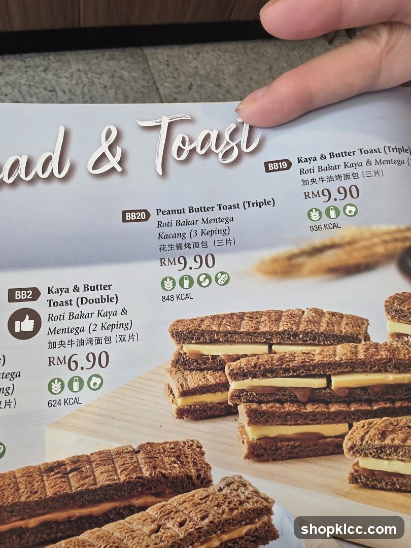 Bread & Toast Menu Page