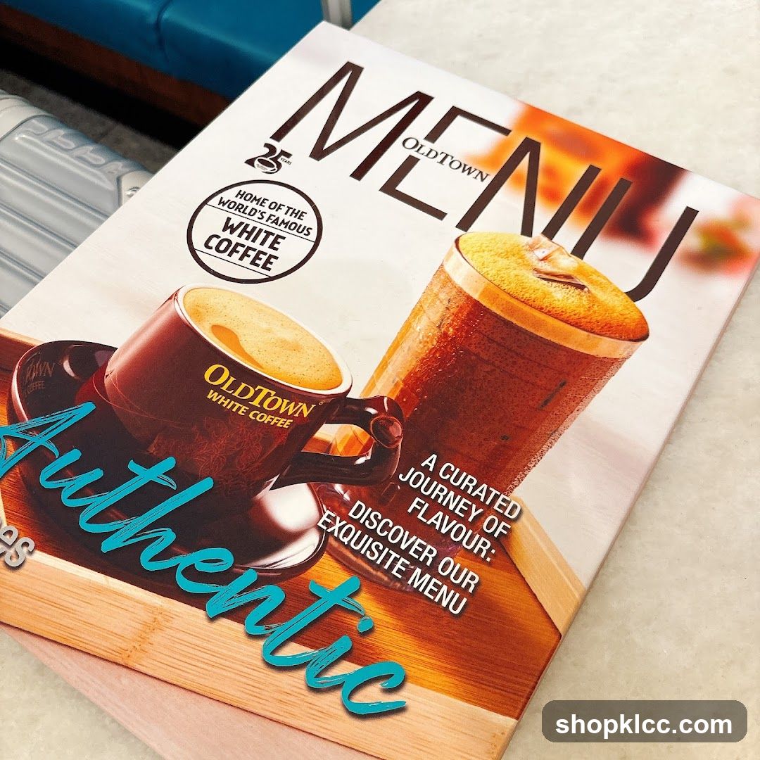 OldTown White Coffee Menu Display