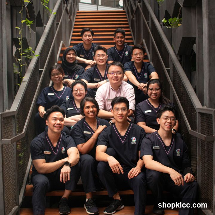 Group Photo of Staff on Stairs