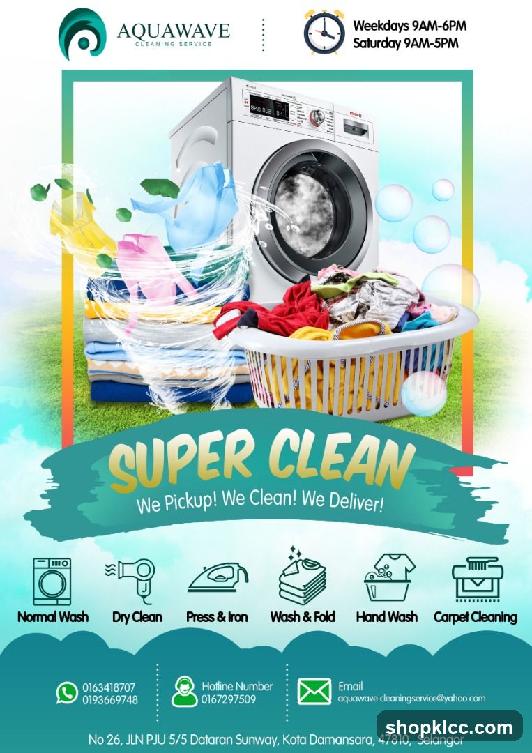 Aquawave Cleaning Service Advertisement