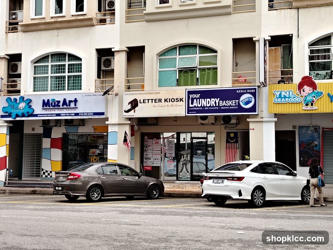 Muz Art, Letter Kiosk, and Laundry Basket