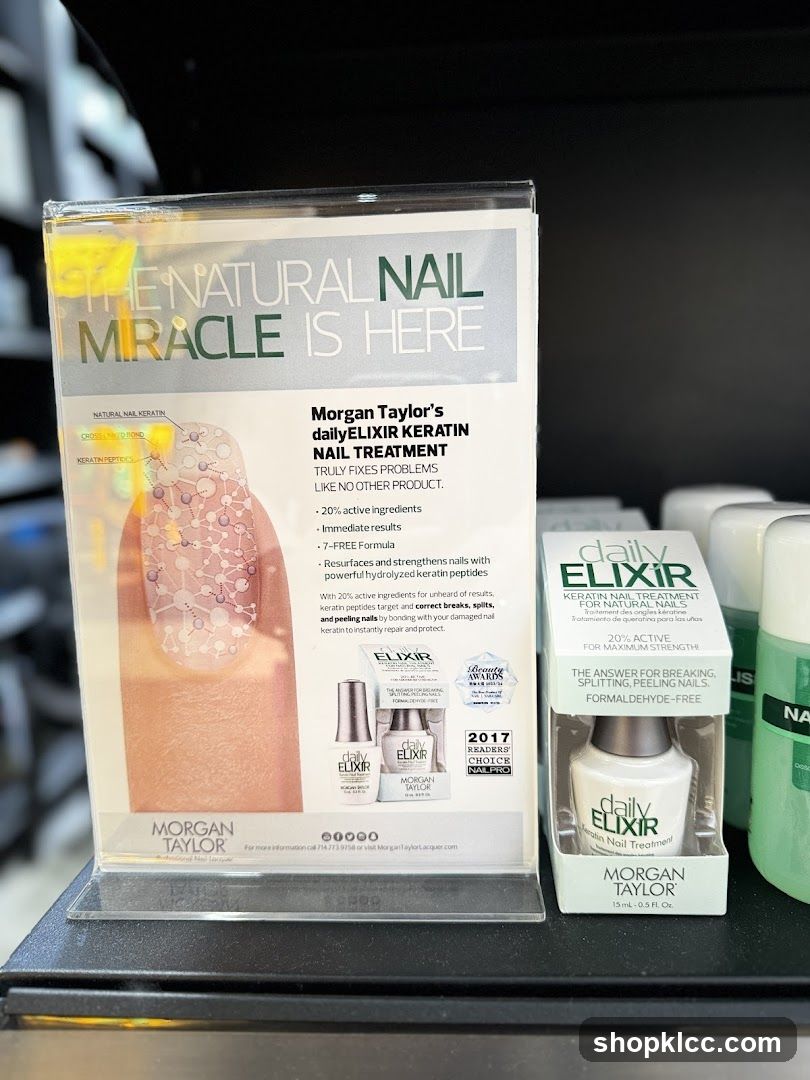 Morgan Taylor Daily Elixir Keratin Nail Treatment Display