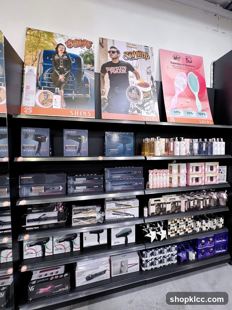 Hair Styling Products Display