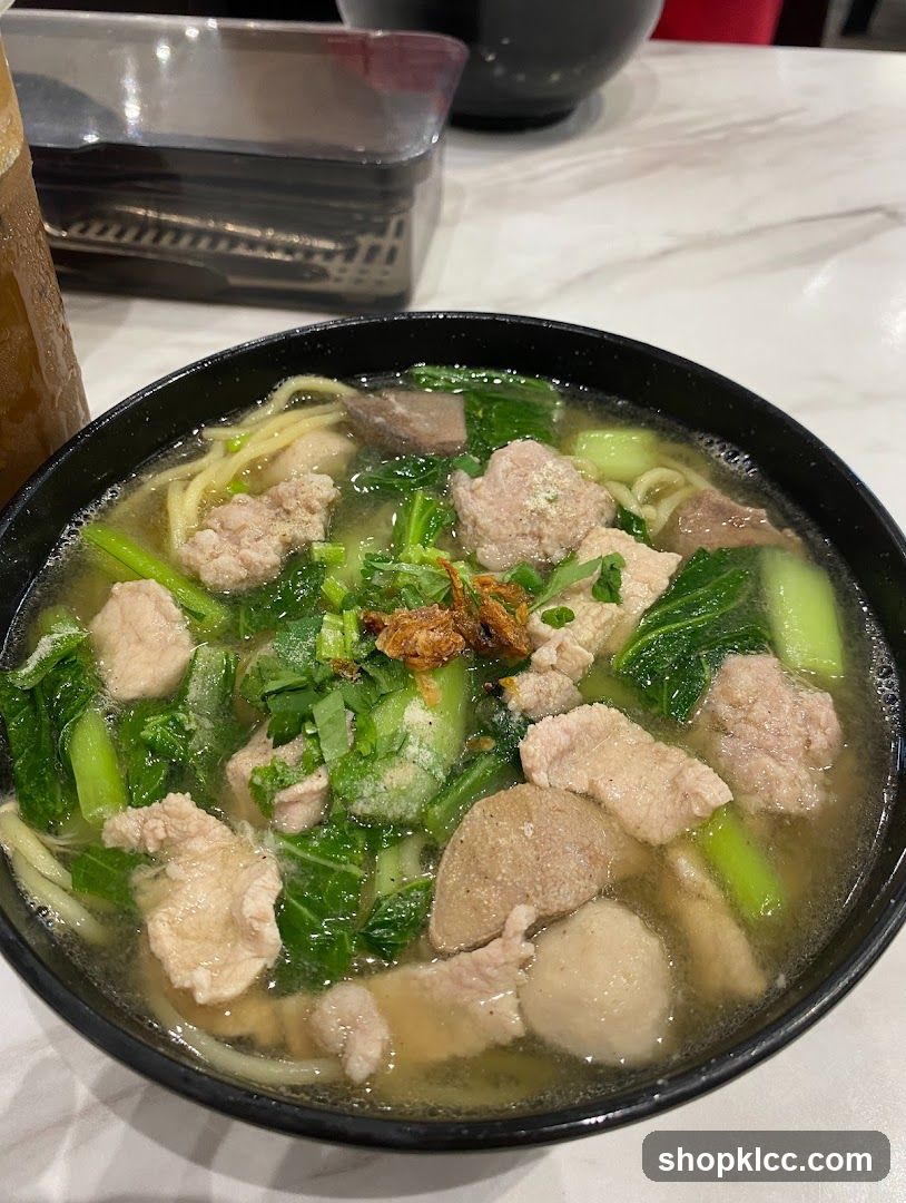 Noodle Soup with Pork and Vegetables