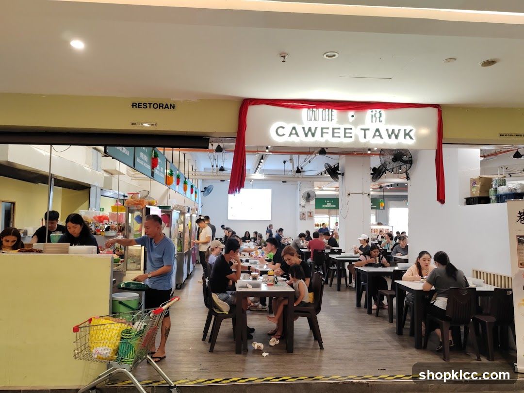 Food court with diners
