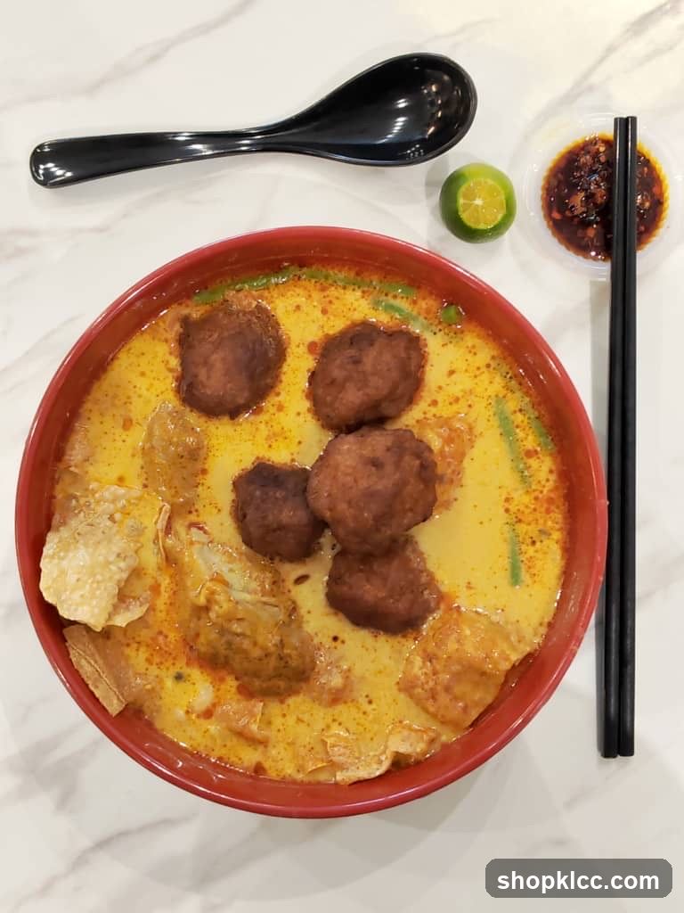 Curry Laksa with Meatballs