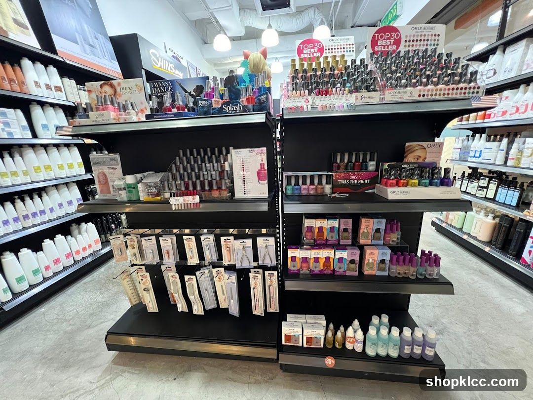Nail Polish and Beauty Products Display