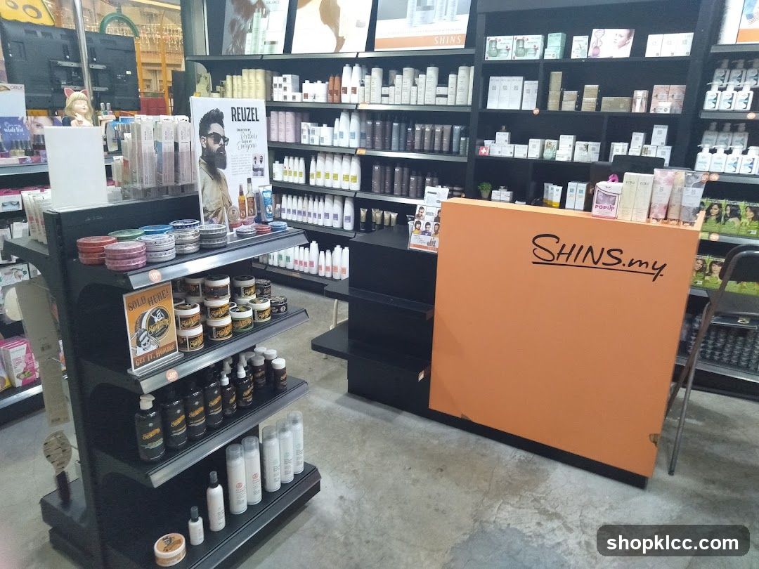 Cosmetics and Hair Products Display