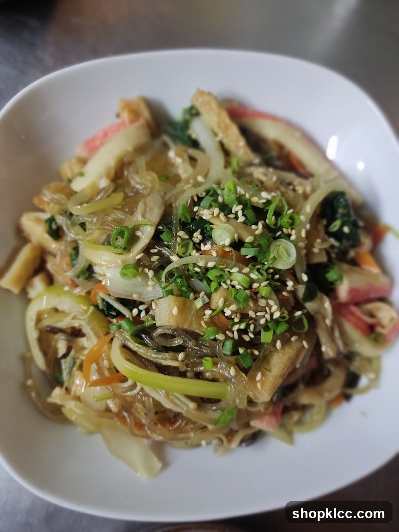 Stir-fried Glass Noodles with Tofu and Vegetables