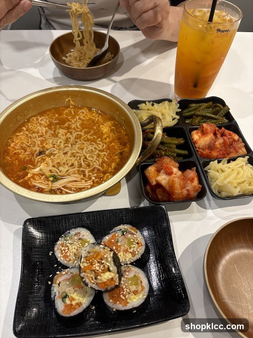 Korean-style meal spread