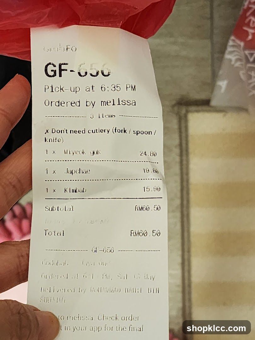Receipt of GF-656