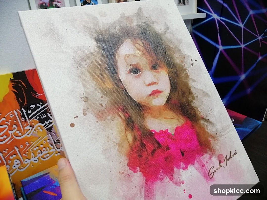 Watercolor Portrait of a Girl