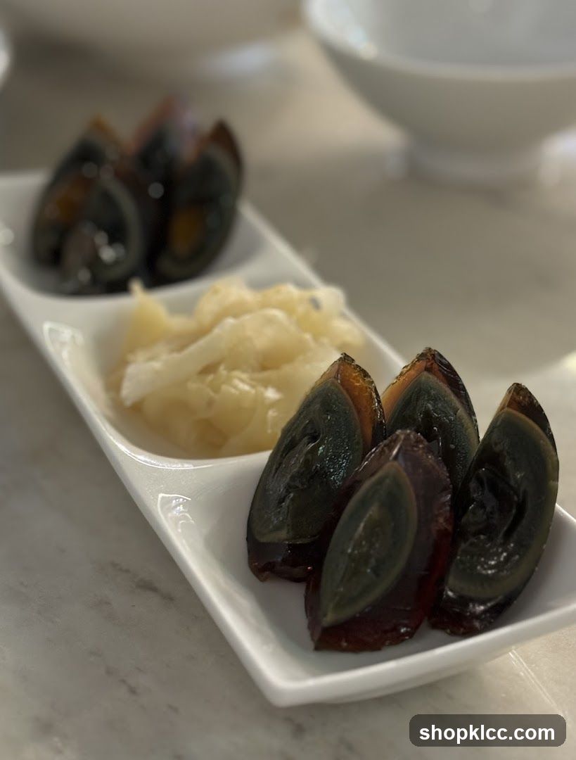 Century Eggs with Pickled Ginger