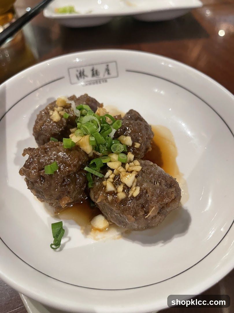 Beef Balls with Garnish