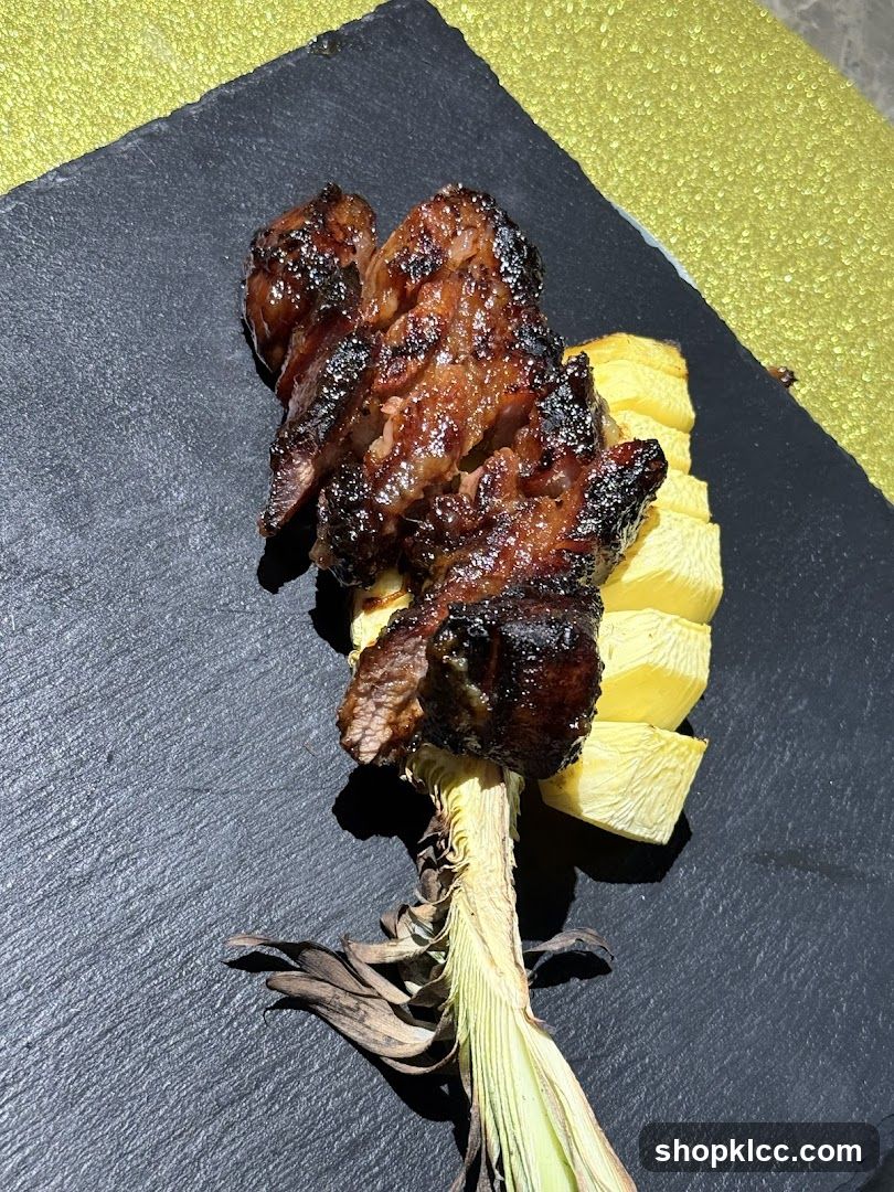 Grilled Meat Skewer with Pineapple