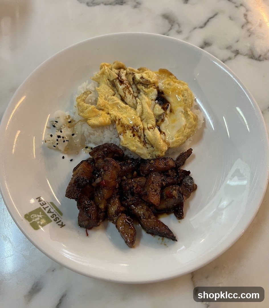 Rice dish with meat and egg