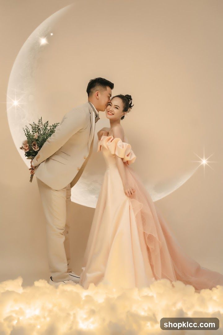 Romantic Couple in Moonlit Setting