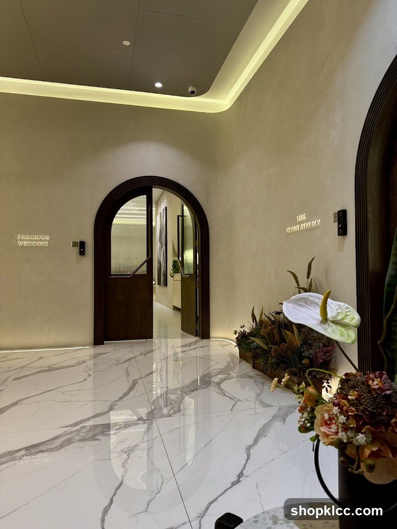 Interior Hallway with Floral Decor