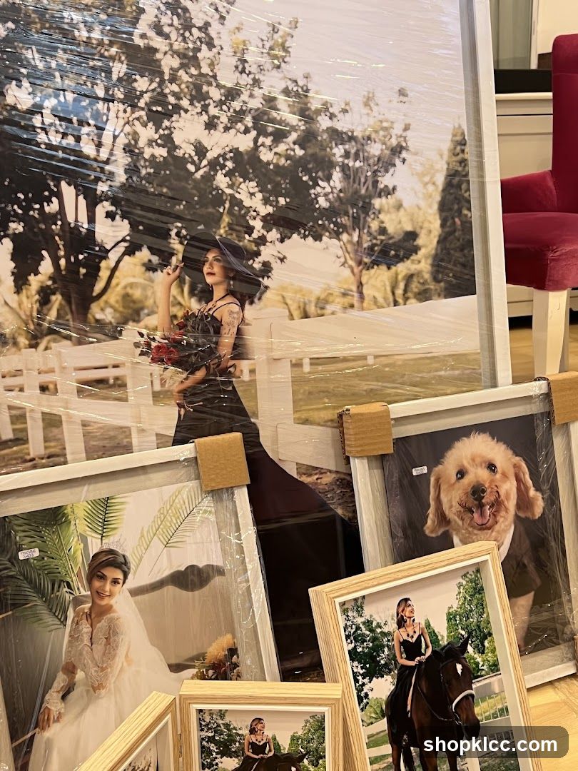 Photo Display with Framed Images