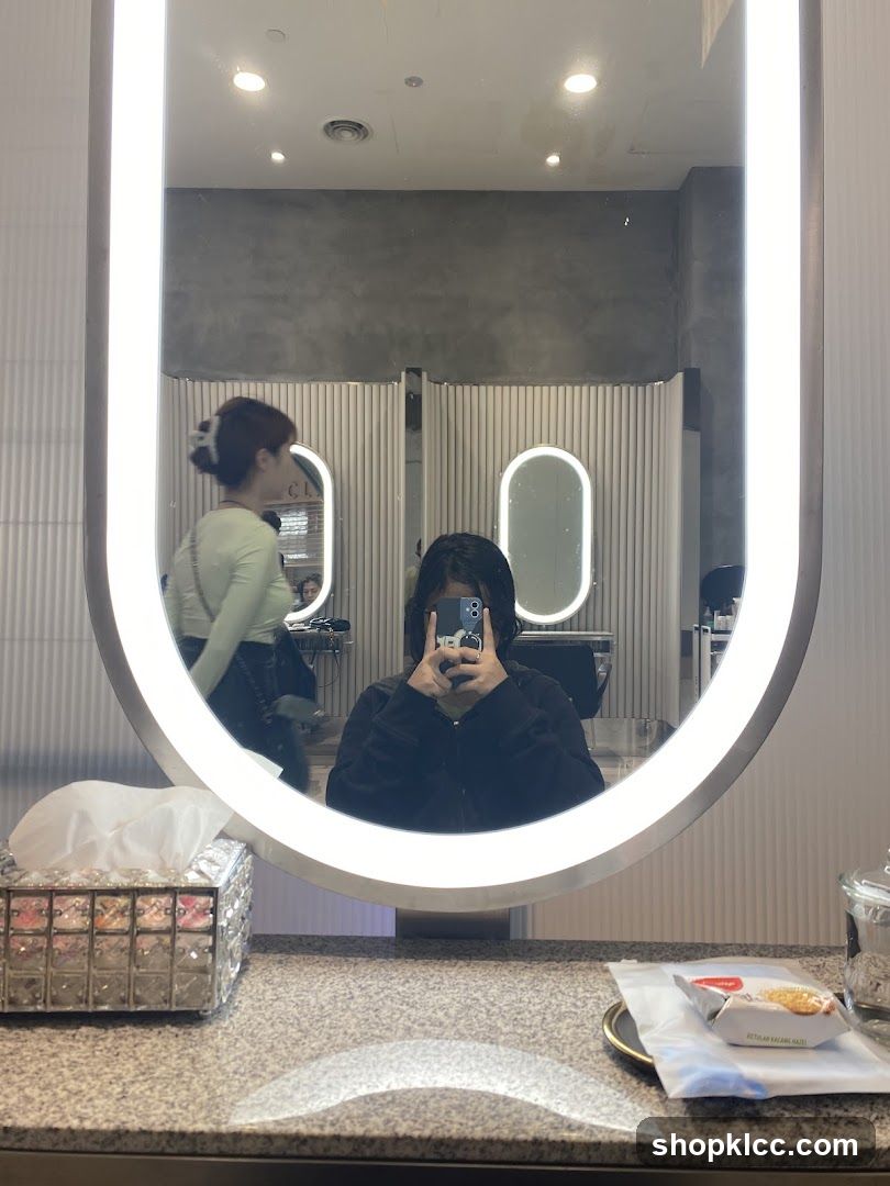 Mirror selfie in salon