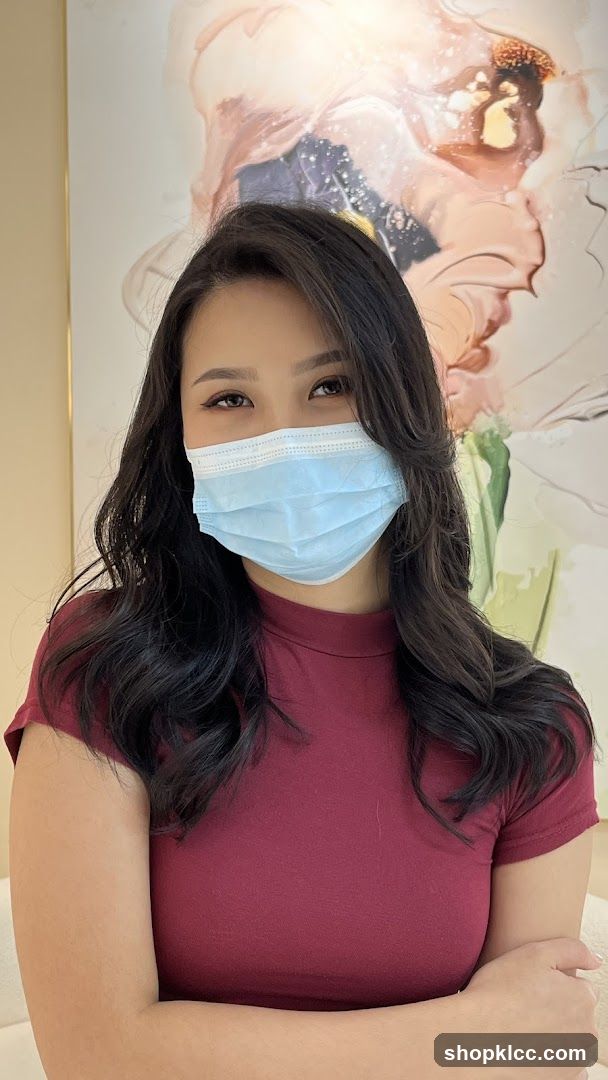 Woman with Mask and Art Background
