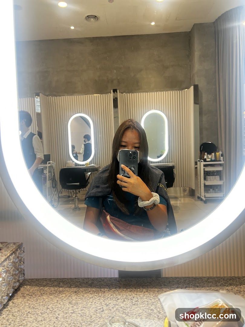 Salon Interior Mirror Selfie