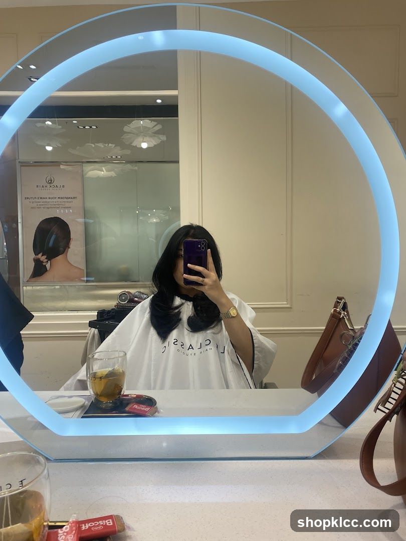 Hair Salon Interior Mirror Selfie