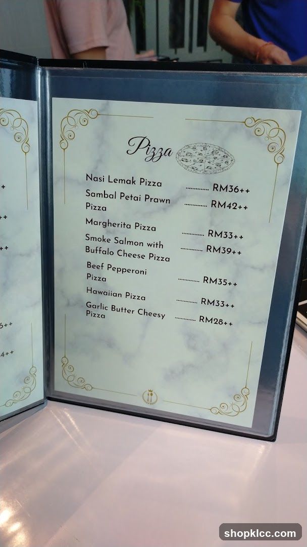 Pizza Menu