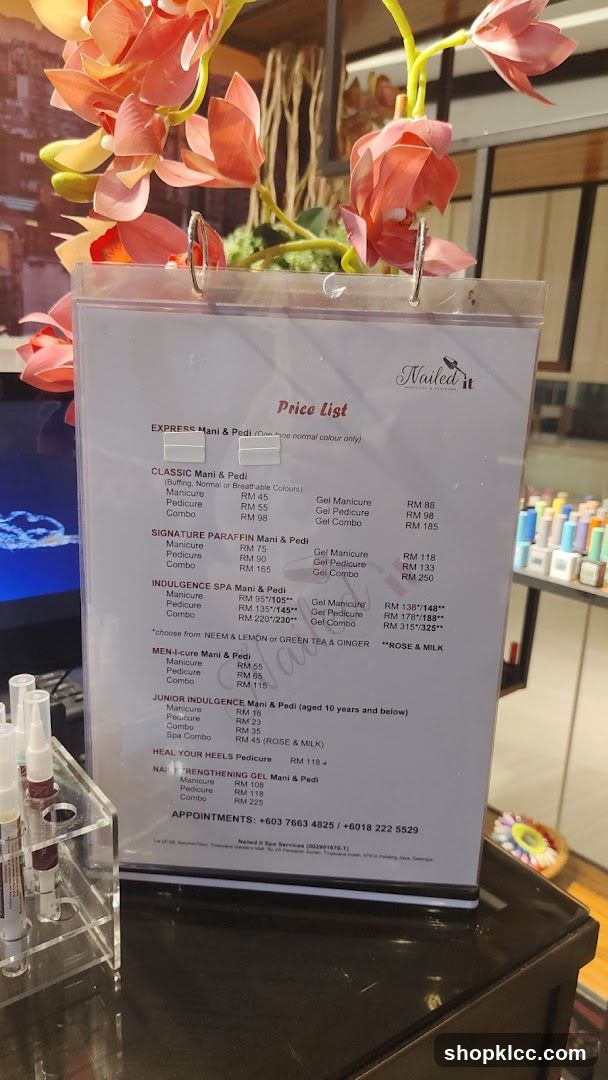 Nailed It Price List