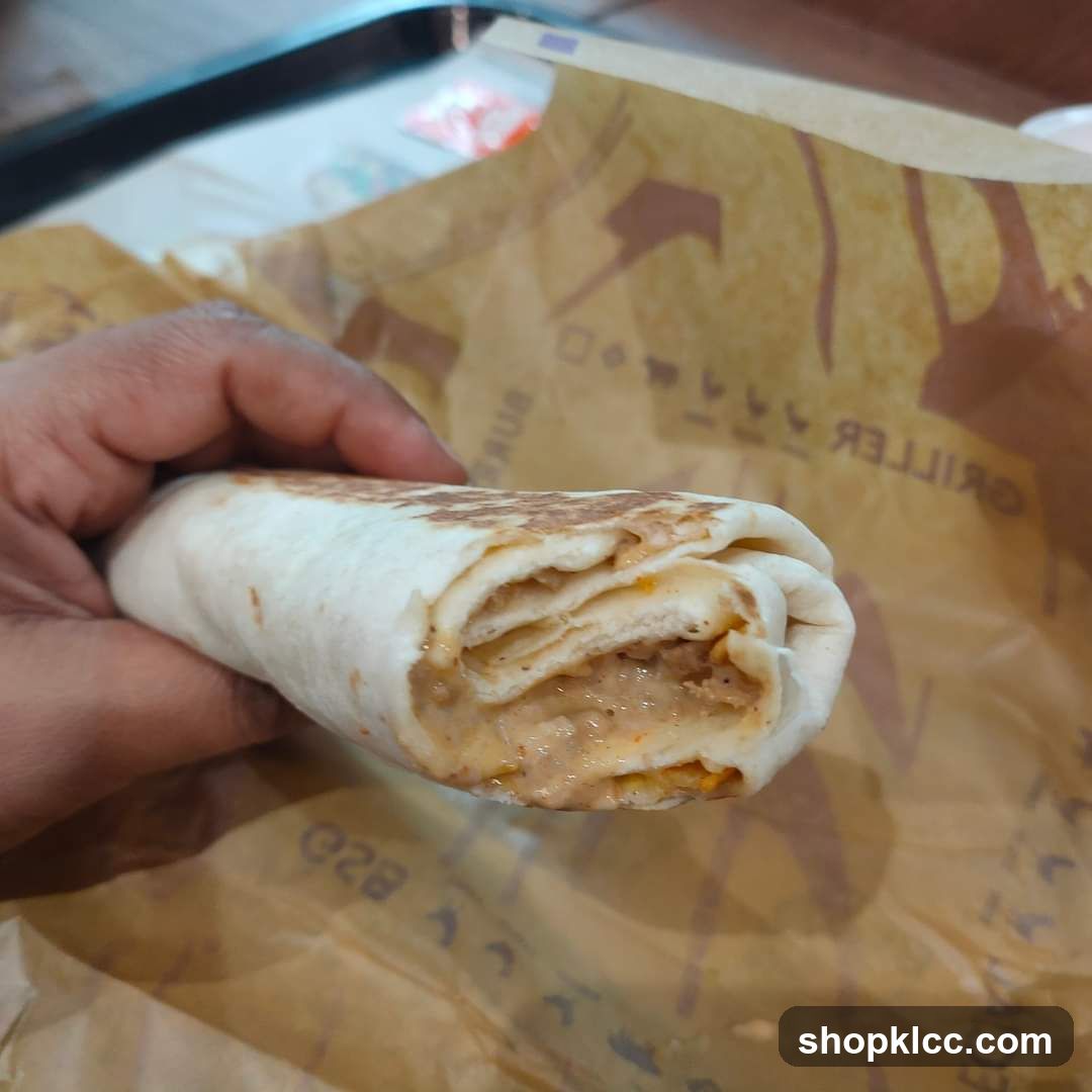 Burrito with Cheese and Beans