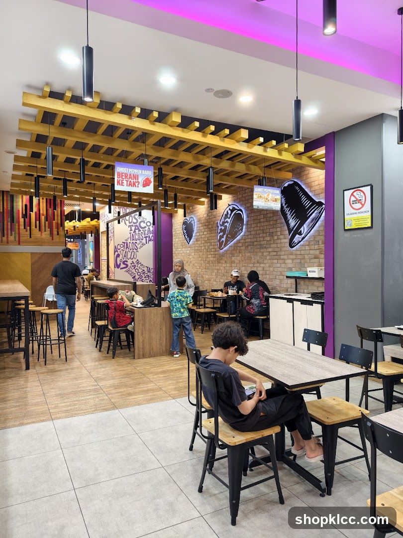 Interior of a fast-food restaurant