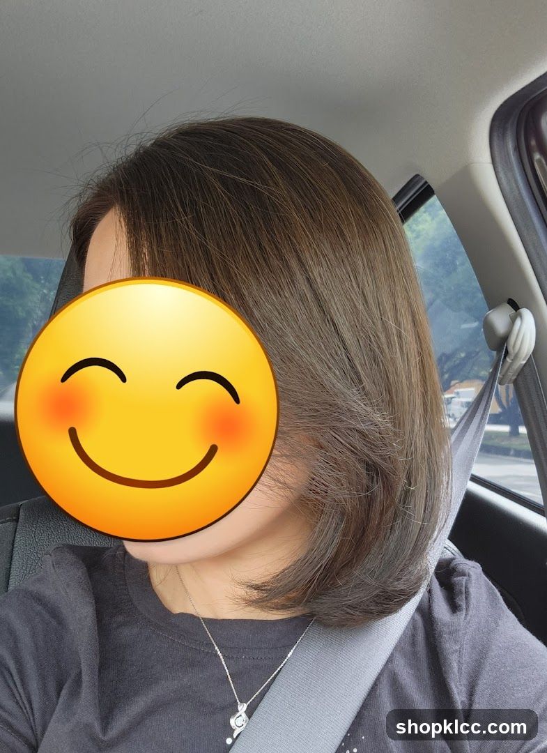 Woman with new hair color