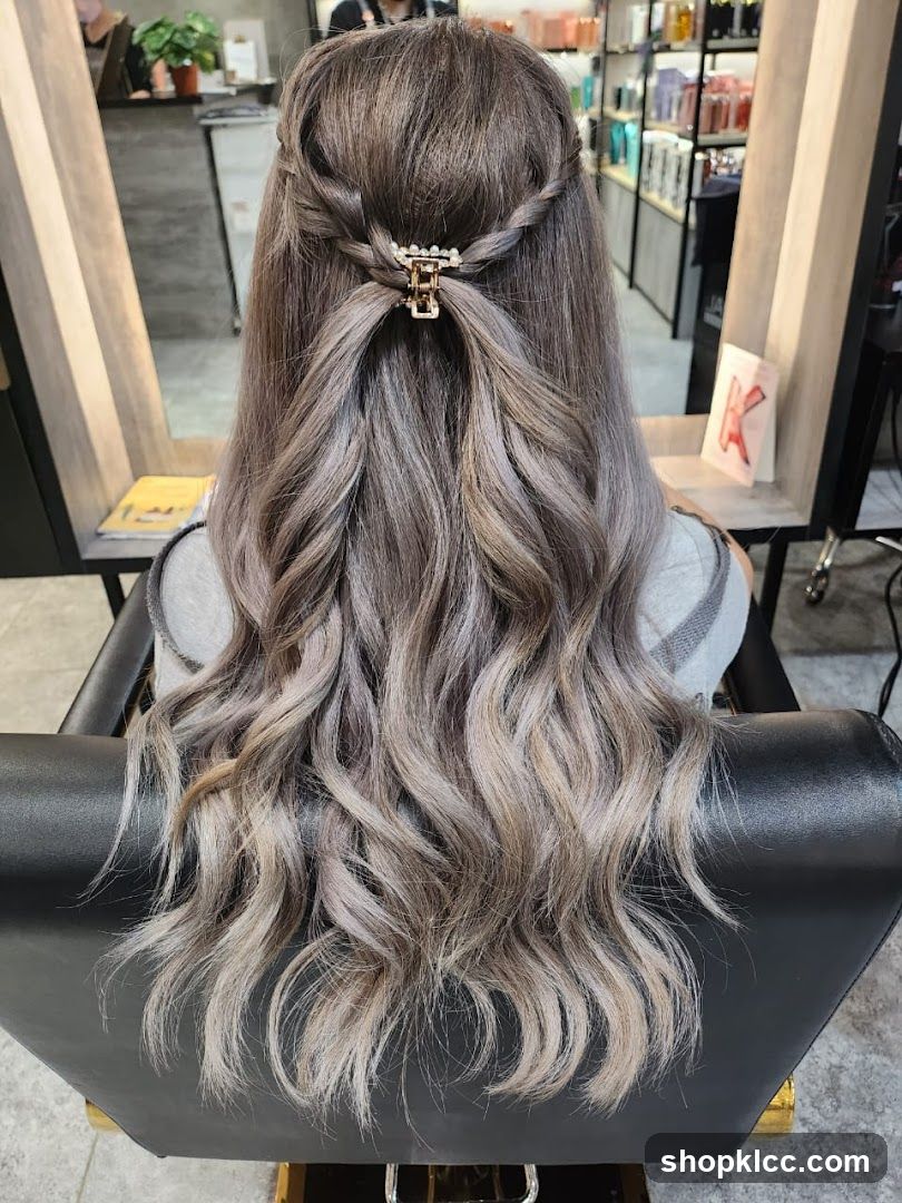 Hairstyle with Braids and Pearls