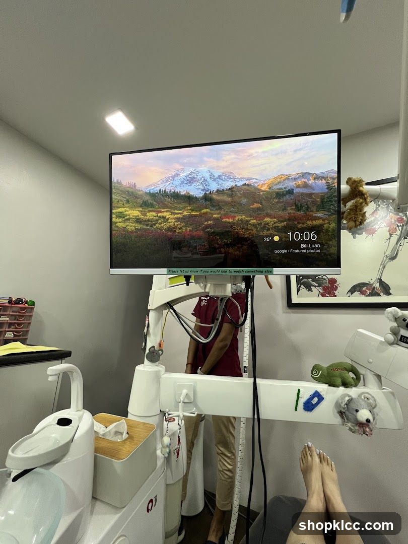 Dental Office Interior with Monitor Display