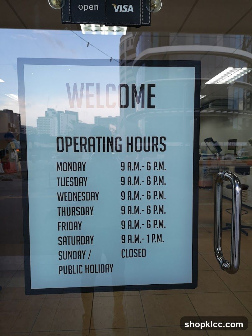 Operating Hours Sign